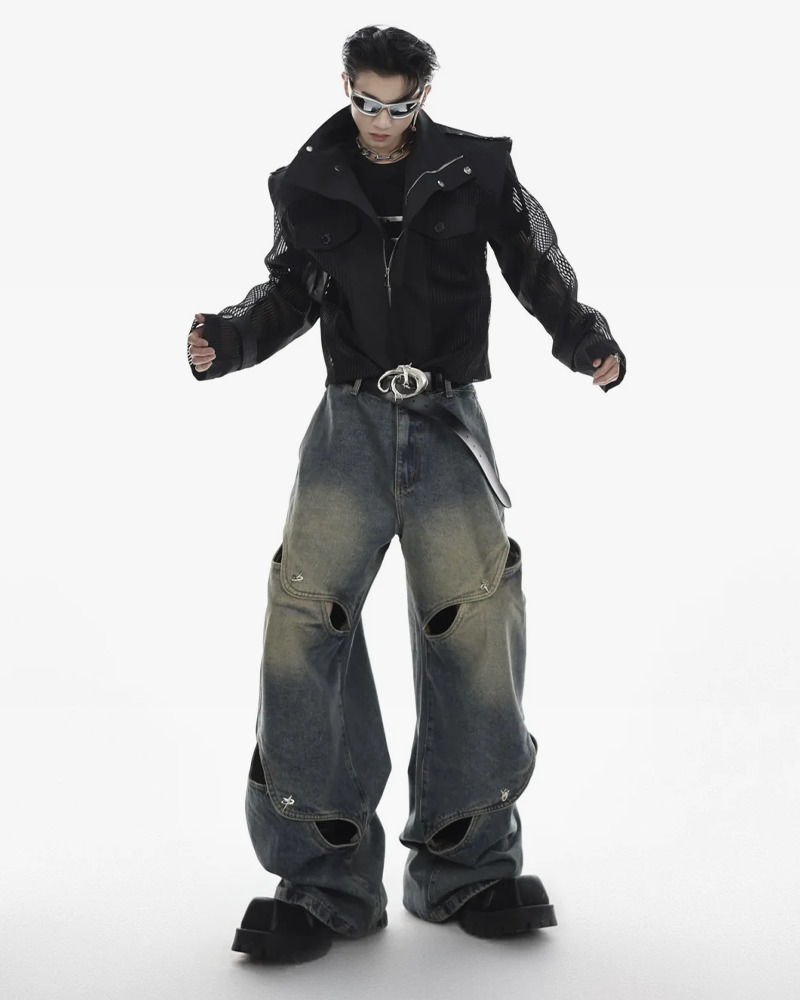Y2K Grunge Oversized Baggy Jeans - Retro 90s Fashion, Summer Y2K Outfits, Hip Hop Style