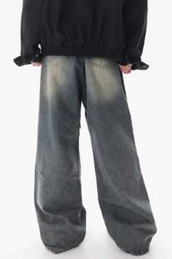 Y2K Grunge Oversized Baggy Jeans - Retro 90s Fashion, Summer Y2K Outfits, Hip Hop Style