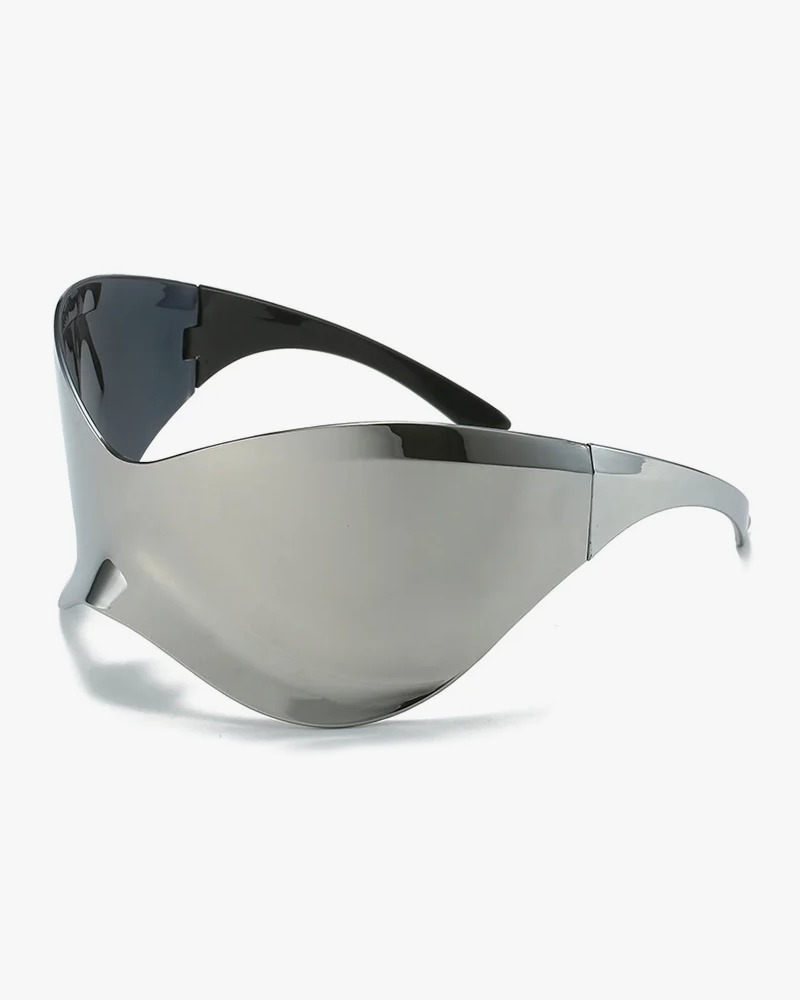 Y2K Grunge Oversized Futuristic Sunglasses - Retro 90s Fashion, Y2K Club & Party Outfits