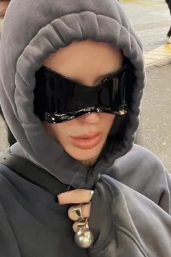 Y2K Grunge Oversized Futuristic Sunglasses - Retro 90s Fashion, Y2K Club & Party Outfits