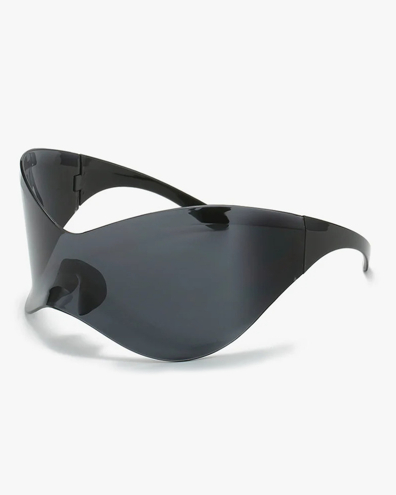 Y2K Grunge Oversized Futuristic Sunglasses - Retro 90s Fashion, Y2K Club & Party Outfits