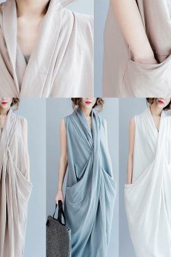 Y2K Grunge Oversized Gray Cotton Maxi Dress - Retro 90s Summer Outfit for Casual Travel