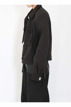 Y2K Grunge Padded Shoulders Jacket - Retro 90s Fashion, Summer Y2K Outfits, Gothic Y2K Style