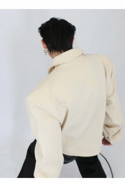 Y2K Grunge Padded Shoulders Jacket - Retro 90s Fashion, Summer Y2K Outfits, Gothic Y2K Style