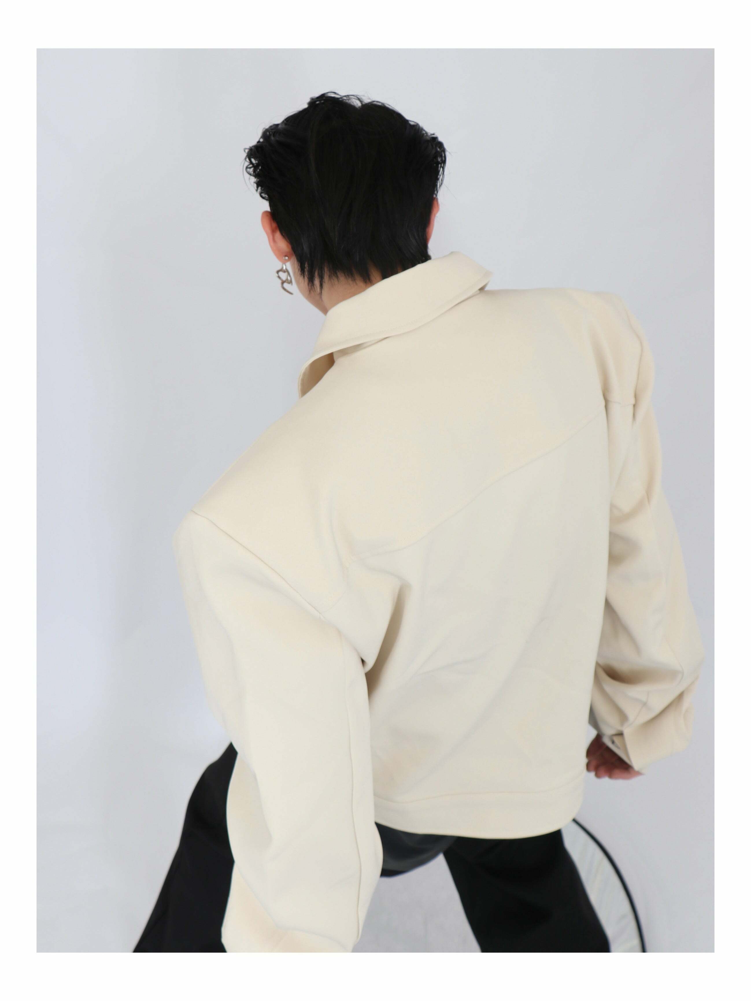 Y2K Grunge Padded Shoulders Jacket - Retro 90s Fashion, Summer Y2K Outfits, Gothic Y2K Style