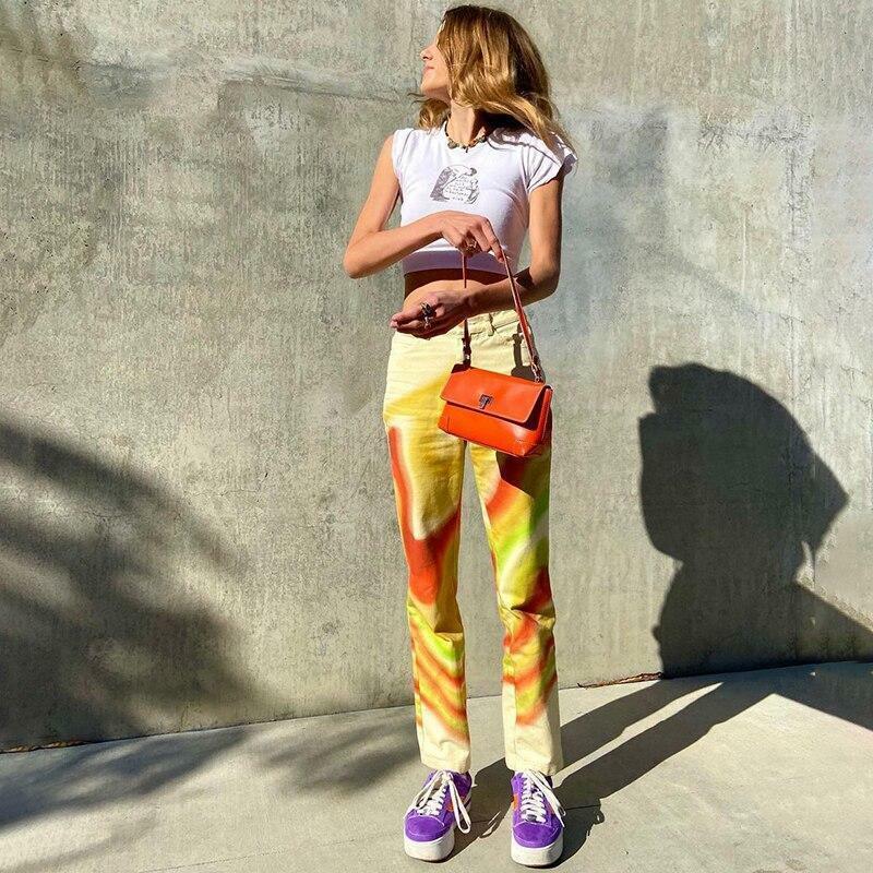 Y2K Grunge Paisley Pants - Retro 90s Summer Outfit, Perfect for Y2K Parties & Clubbing