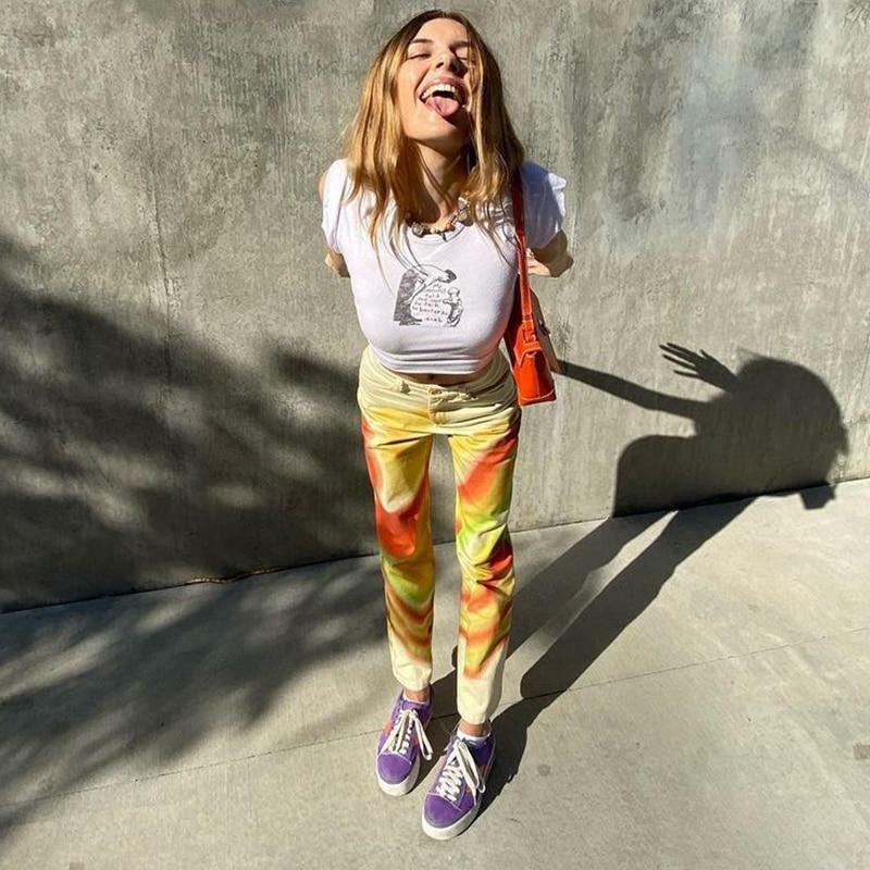 Y2K Grunge Paisley Pants - Retro 90s Summer Outfit, Perfect for Y2K Parties & Clubbing