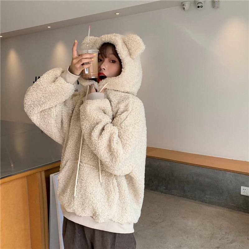Y2K Grunge Panda Hoodie with Ears - Retro 90s Fashion, Pastel Goth, Y2K Outfits