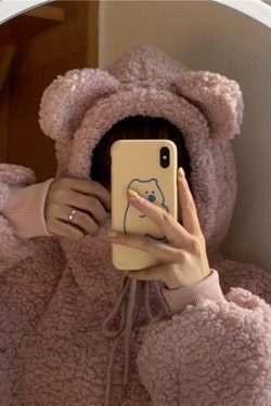 Y2K Grunge Panda Hoodie with Ears - Retro 90s Fashion, Pastel Goth, Y2K Outfits