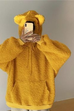 Y2K Grunge Panda Hoodie with Ears - Retro 90s Fashion, Pastel Goth, Y2K Outfits