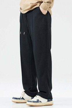Y2K Grunge Paneled Lounge Pants - Retro 90s Fashion, Summer Outfits, and Pastel Goth Style