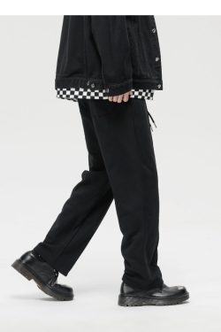 Y2K Grunge Paneled Lounge Pants - Retro 90s Fashion, Summer Outfits, and Pastel Goth Style