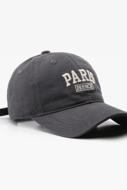 Y2K Grunge Paris Baseball Cap - Retro 90s Fashion, Summer Y2K Outfits, Pastel Goth Style