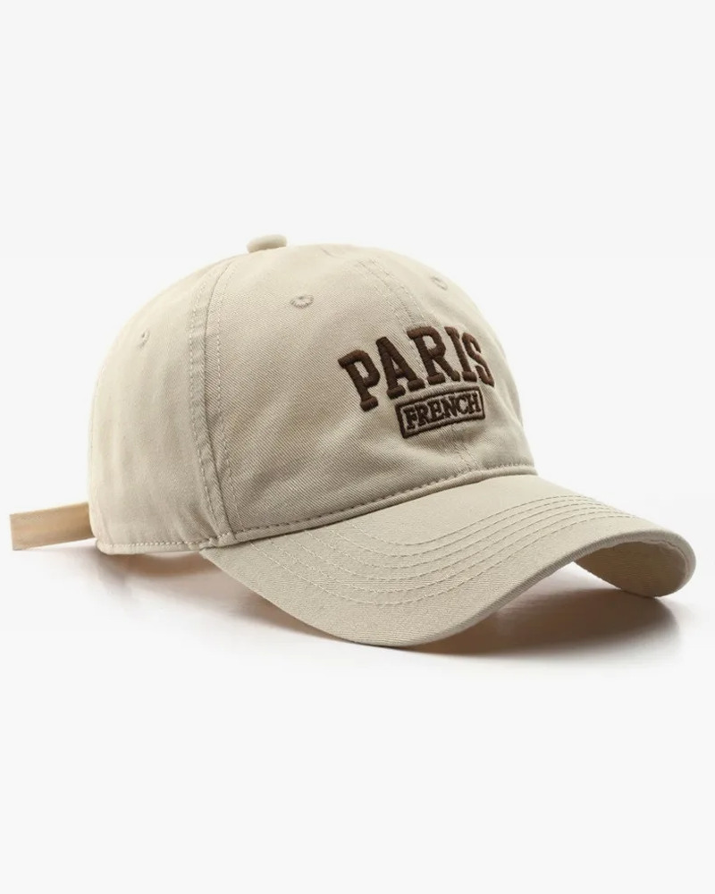 Y2K Grunge Paris Baseball Cap - Retro 90s Fashion, Summer Y2K Outfits, Pastel Goth Style