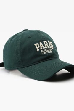 Y2K Grunge Paris Baseball Cap - Retro 90s Fashion, Summer Y2K Outfits, Pastel Goth Style