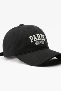 Y2K Grunge Paris Baseball Cap - Retro 90s Fashion, Summer Y2K Outfits, Pastel Goth Style