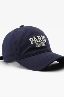 Y2K Grunge Paris Baseball Cap - Retro 90s Fashion, Summer Y2K Outfits, Pastel Goth Style
