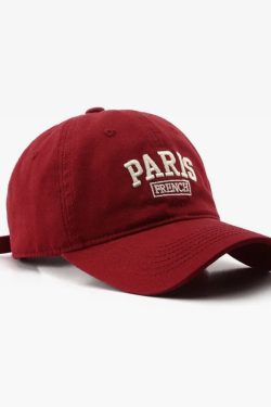 Y2K Grunge Paris Baseball Cap - Retro 90s Fashion, Summer Y2K Outfits, Pastel Goth Style