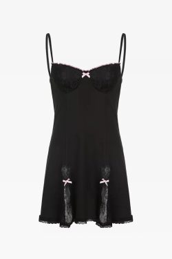Y2K Grunge Party Mini Dress - 90s Fashion, Retro Style, Summer Y2K Outfits, Gothic Y2K