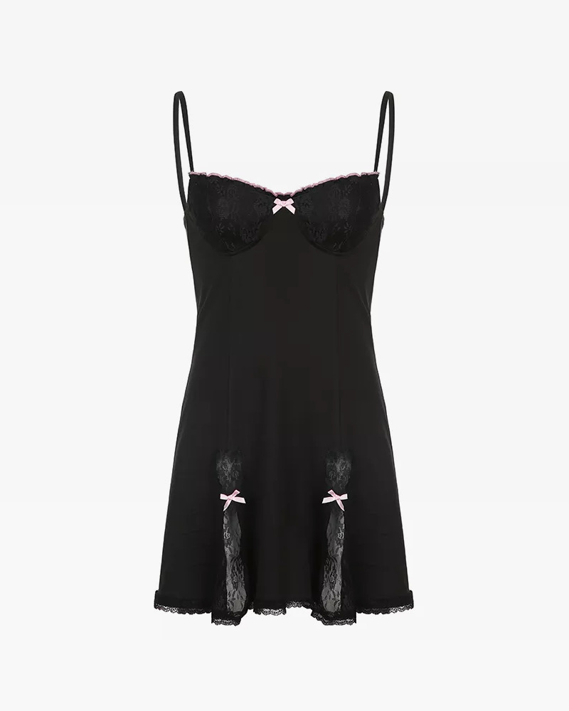 Y2K Grunge Party Mini Dress - 90s Fashion, Retro Style, Summer Y2K Outfits, Gothic Y2K