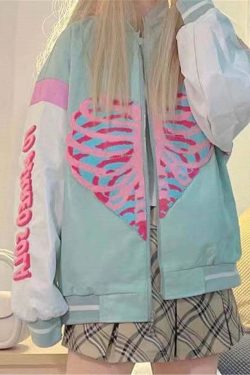 Y2K Grunge Pastel Bone Heart Hoodie - Retro 90s Fashion, Summer Y2K Outfits, Gothic Y2K Style