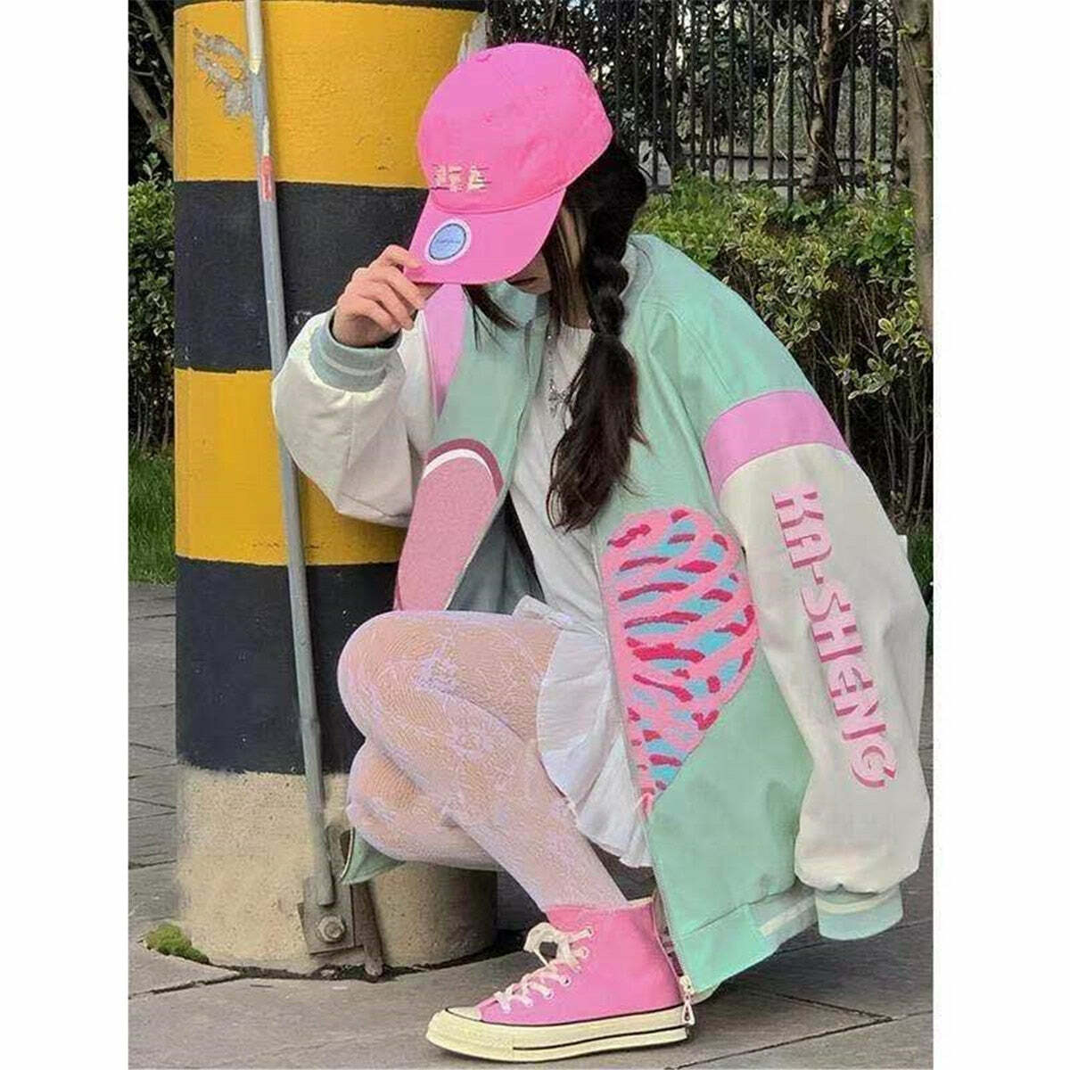Y2K Grunge Pastel Bone Heart Hoodie - Retro 90s Fashion, Summer Y2K Outfits, Gothic Y2K Style