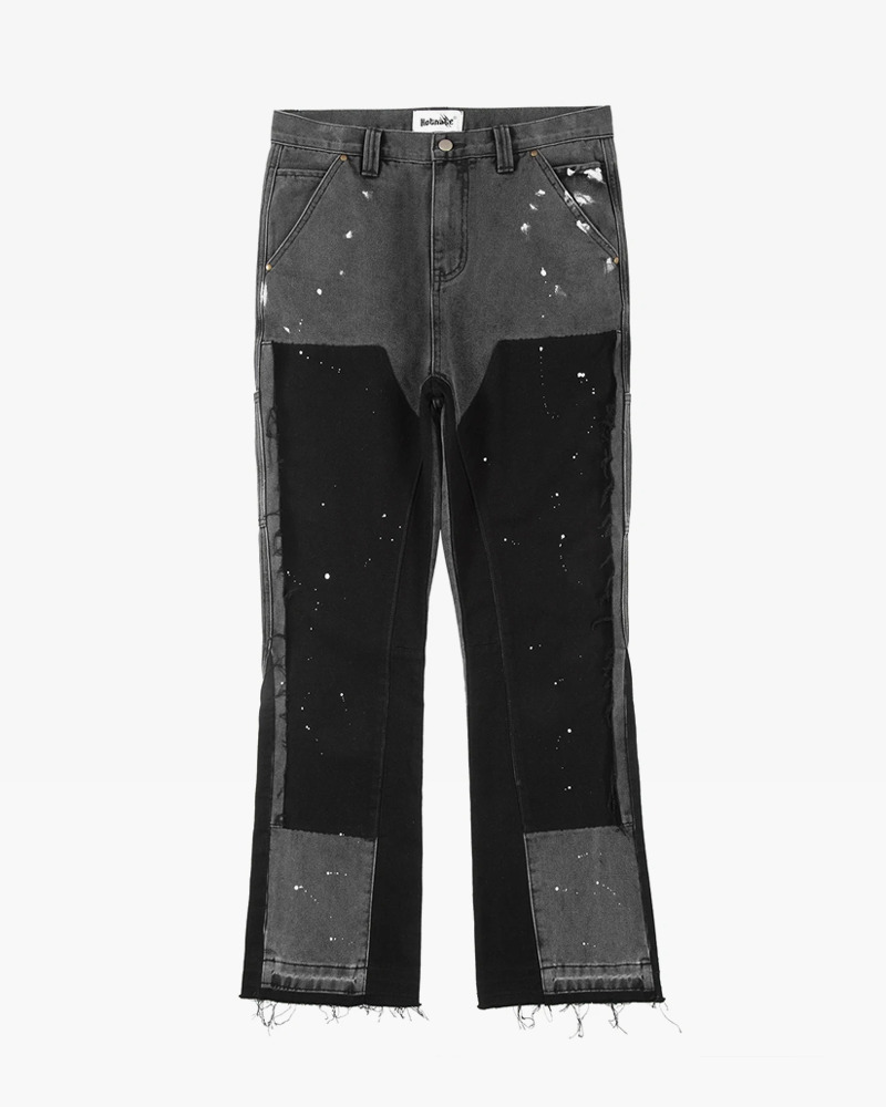 Y2K Grunge Patchwork Jeans - Retro 90s Hip Hop Fashion, Summer Y2K Outfits, Gothic Y2K Style