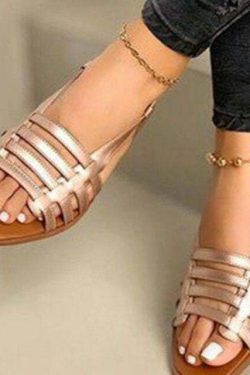 Y2K Grunge Peep Toe Hollow Out Beach Sandals - Retro 90s Summer Fashion for Women