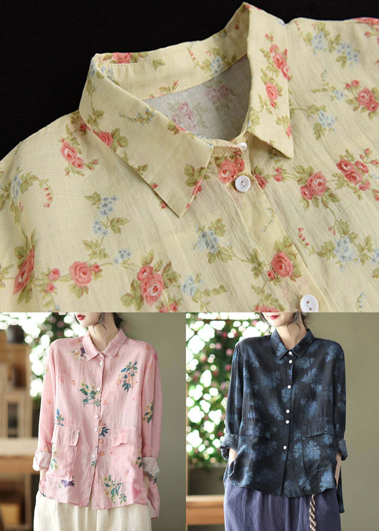 Y2K Grunge Pink Linen Shirt - Long Sleeve, Low High Design, Retro 90s Summer Fashion