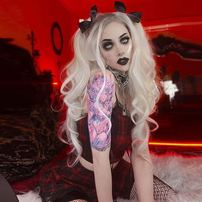 Y2K Grunge Plaid Skirt - 90s Goth Punk Summer Outfit, Retro Y2K Fashion for Women