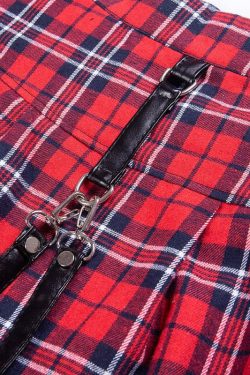Y2K Grunge Plaid Skirt - Retro 90s Summer Outfit, Egirl Punk Rock, Pastel Goth Fashion