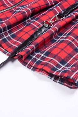 Y2K Grunge Plaid Skirt - Retro 90s Summer Outfit, Egirl Punk Rock, Pastel Goth Fashion