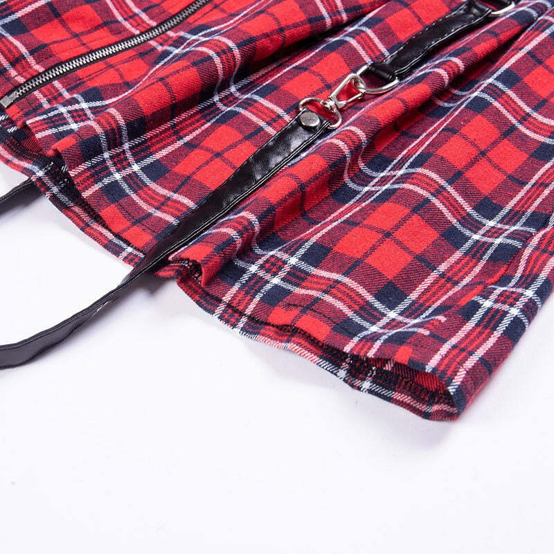 Y2K Grunge Plaid Skirt - Retro 90s Summer Outfit, Egirl Punk Rock, Pastel Goth Fashion