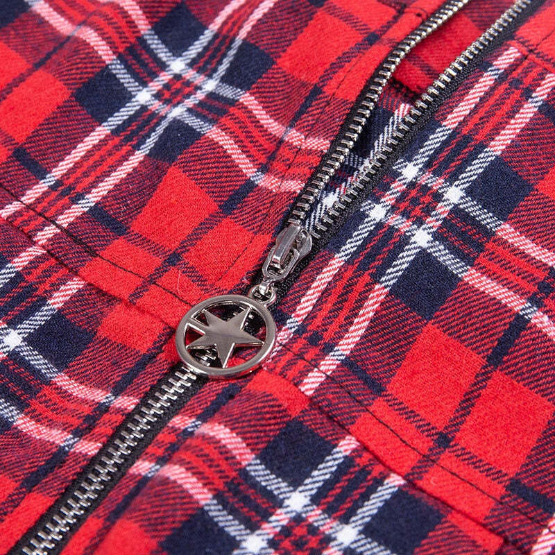 Y2K Grunge Plaid Skirt - Retro 90s Summer Outfit, Egirl Punk Rock, Pastel Goth Fashion