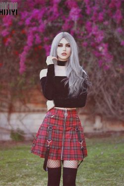 Y2K Grunge Plaid Skirt - Retro 90s Summer Outfit, Egirl Punk Rock, Pastel Goth Fashion