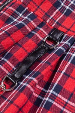 Y2K Grunge Plaid Skirt - Retro 90s Summer Outfit, Egirl Punk Rock, Pastel Goth Fashion