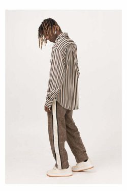 Y2K Grunge Plaid Trousers - Retro 90s Summer Outfit, Gothic Y2K Fashion, Pastel Goth Style