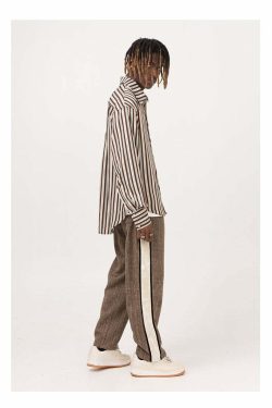 Y2K Grunge Plaid Trousers - Retro 90s Summer Outfit, Gothic Y2K Fashion, Pastel Goth Style