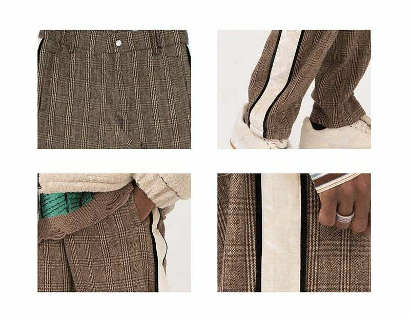Y2K Grunge Plaid Trousers - Retro 90s Summer Outfit, Gothic Y2K Fashion, Pastel Goth Style