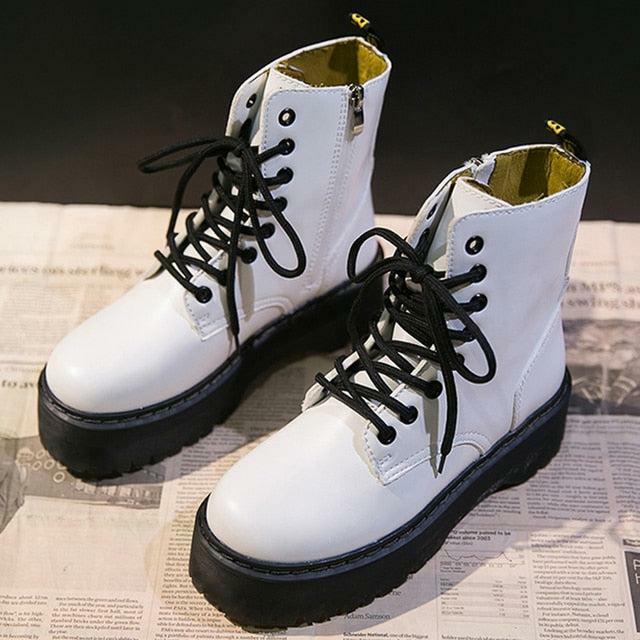 Y2K Grunge Platform Boots - 90s Fashion, Retro Style, Gothic Y2K, Y2K Party Outfits