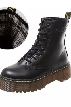 Y2K Grunge Platform Boots - 90s Fashion, Retro Style, Gothic Y2K, Y2K Party Outfits