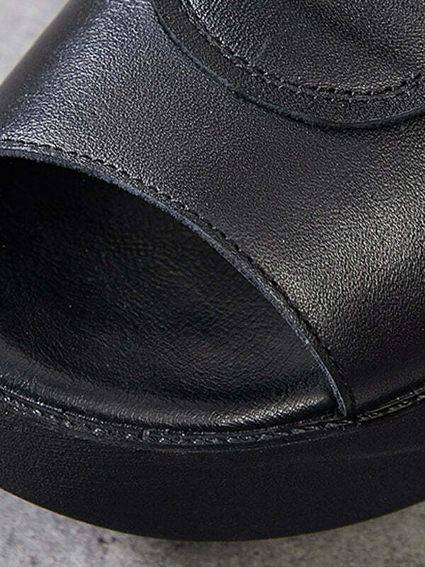 Y2K Grunge Platform High Heels - Retro 90s Fashion, Summer Y2K Outfits, Gothic Y2K Shoes