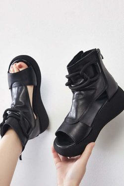 Y2K Grunge Platform High Heels - Retro 90s Fashion, Summer Y2K Outfits, Gothic Y2K Shoes