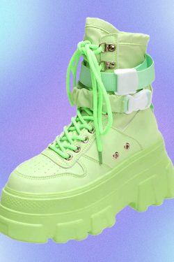 Y2K Grunge Platform Shoes - Retro 90s Fashion, Egirl Style, Summer Y2K Outfits