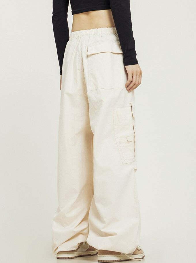 Y2K Grunge Pleated Baggy Cargo Pants - Retro 90s Summer Outfit, Y2K Fashion Essentials