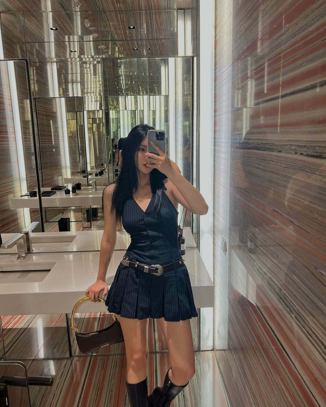 Y2K Grunge Pleated Mini Dress - 90s Fashion, Retro Summer Outfit, Gothic Y2K Style