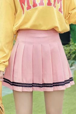 Y2K Grunge Pleated Skirt - Retro 90s Summer Outfit, Pastel Goth, Y2K Club & Party Fashion
