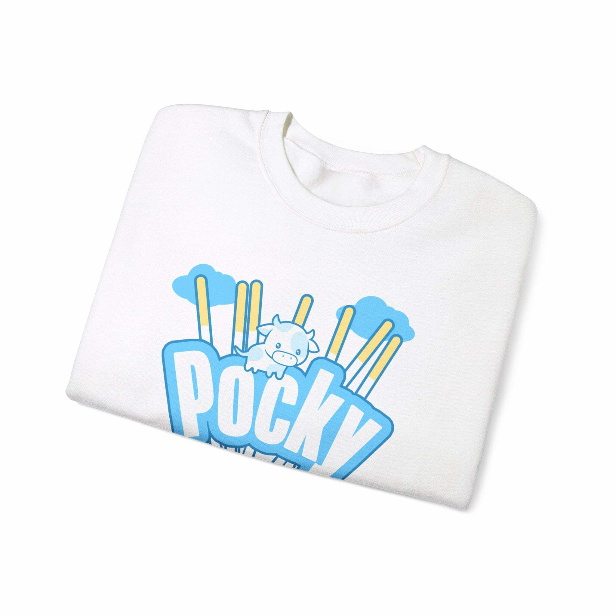Y2K Grunge Pocky Sweatshirt - Milk White | 90s Retro Style, Summer Outfits, Pastel Goth