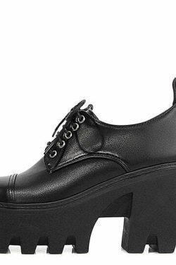 Y2K Grunge Preppy Goth Platform Shoes Black - Retro 90s Fashion, Y2K Summer & Party Outfits