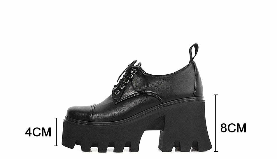 Y2K Grunge Preppy Goth Platform Shoes Black - Retro 90s Fashion, Y2K Summer & Party Outfits